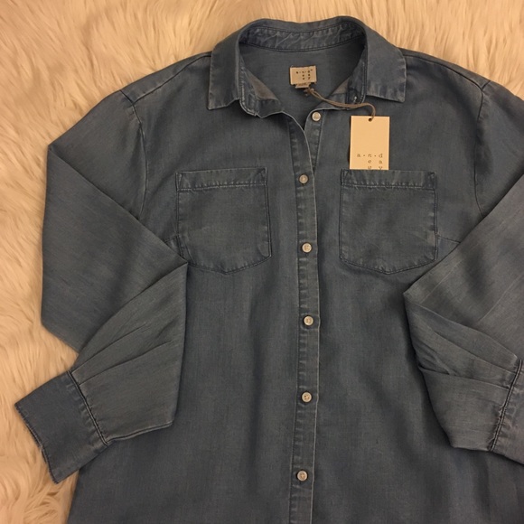 a new day Tops - NWT - chambray top